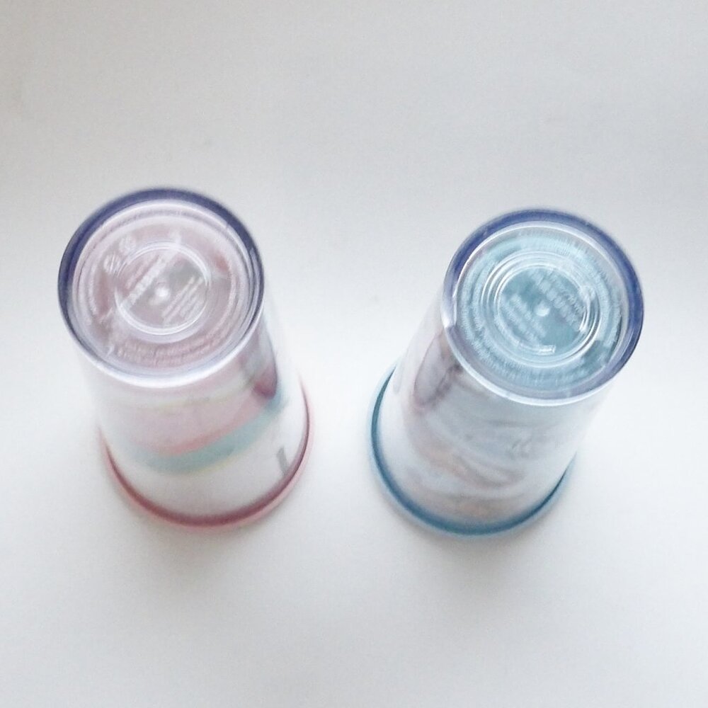 Starbucks Bundle of 2 Large Venti Tumblers 24 oz. No Straws 2019 Peony 2020 Wave - Picture 7 of 11